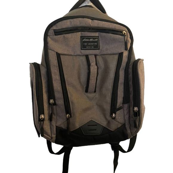 Eddie Bauer Handbags - Eddie Bauer First Adventure Backpack Diaper Bag - Black and Gray